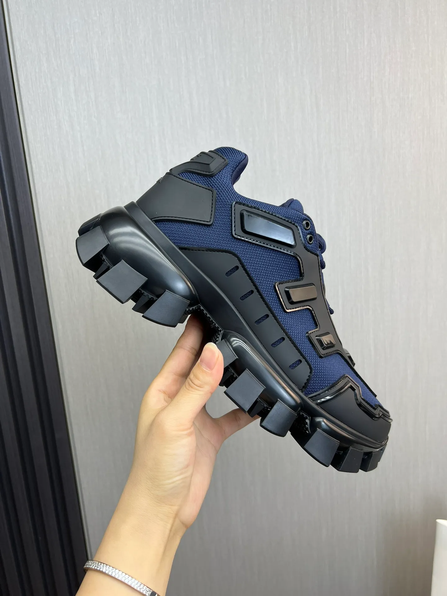 Men's shoes 💰620💰 [PRADA] Hot-selling thick-soled shoes 🔥 Available all year round ✔️Official website synchronization Original fly-knit film fabric + cowhide lining, 1⃣️:1⃣️reproduction, original sole, 38-45 (45 made to order, non-refundable)